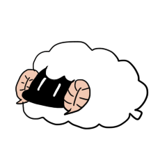 [LINEスタンプ] 綿あめみたいな羊 