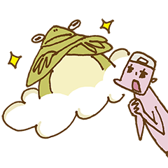 [LINEスタンプ] カエル師匠と水泳部 
