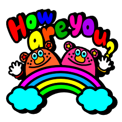 [LINEスタンプ] カラフルアメリカンベアー 
