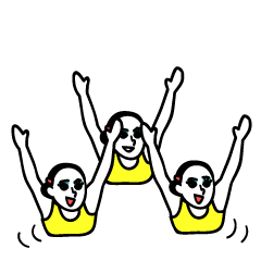[LINEスタンプ] シンクロナイズドスタンプ 