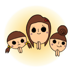 [LINEスタンプ] 三姉妹物語 
