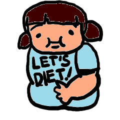 [LINEスタンプ] レッツダイエット！ 