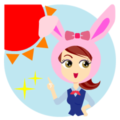 [LINEスタンプ] ピンクのウサギかぶってますやん！ fetchpriority=high