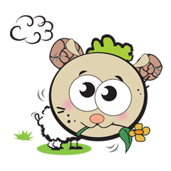 [LINEスタンプ] サラの笑い箱で羊達と一緒に一日を始めてね 
